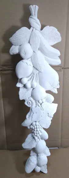 Imagem Aplique de Frutas de Parede Escultura em Gesso Cru