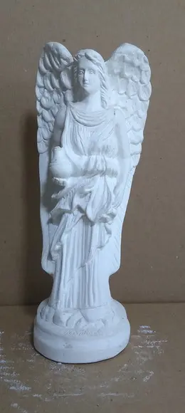 Imagem Anjo Rafael Escultura em Gesso Cru para Pintar