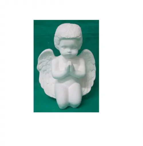 Imagem Anjo Negro em Gesso Cru para Pintar Como Desejar
