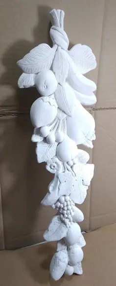 Imagem Aplique de Frutas de Parede Escultura em Gesso Cru