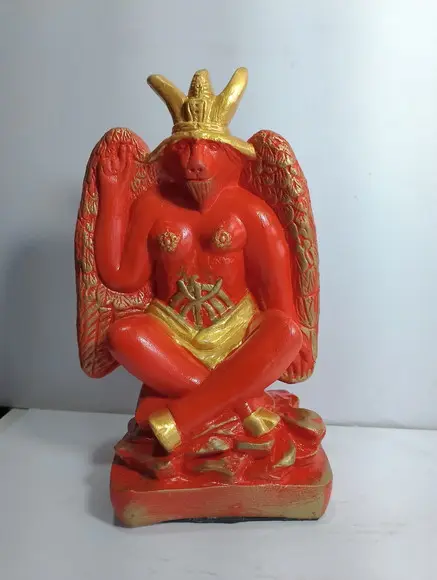 Imagem Bafomé Escultura Baphomet Estatua Exu Belzebu