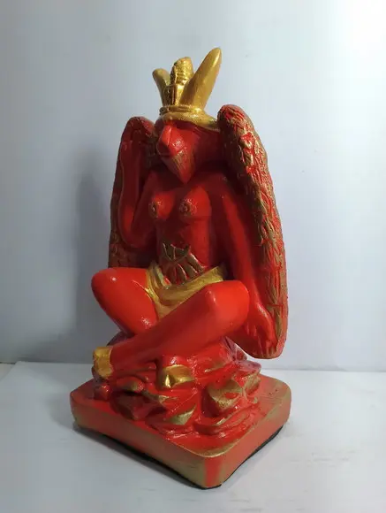 Imagem Bafomé Escultura Baphomet Estatua Exu Belzebu