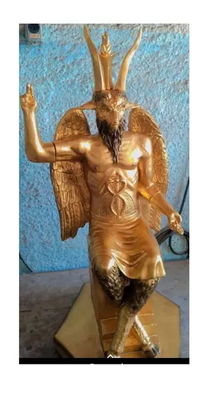 Imagem Bafomé Baphomet Escultura Exu Belzebu