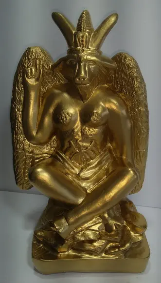 Imagem Bafomé Escultura Baphomet Estatua Exu Belzebu