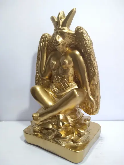 Imagem Bafomé Escultura Baphomet Estatua Exu Belzebu