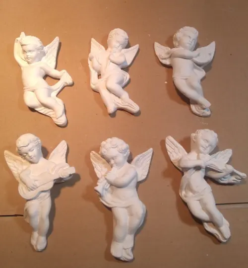 Imagem Banda de Anjos Cantores em Gesso para Pintar