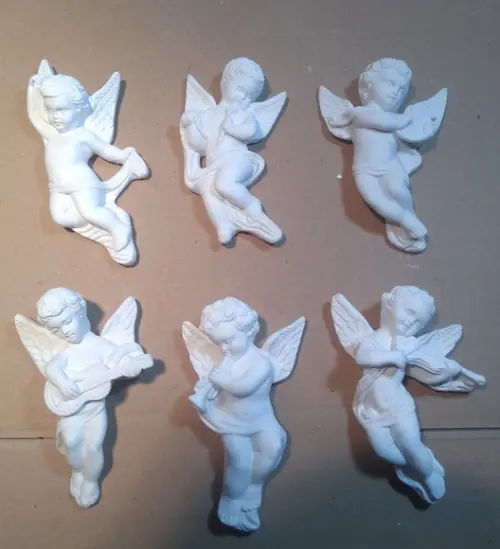 Imagem Banda de Anjos Cantores em Gesso para Pintar