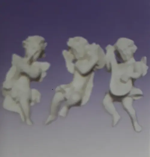Imagem Banda Trio de Anjos Escultura em Gesso para Pintar
