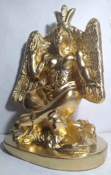 Imagem Baphomet Bafomé Escultura Exu Belzebu Pintura Escolhe