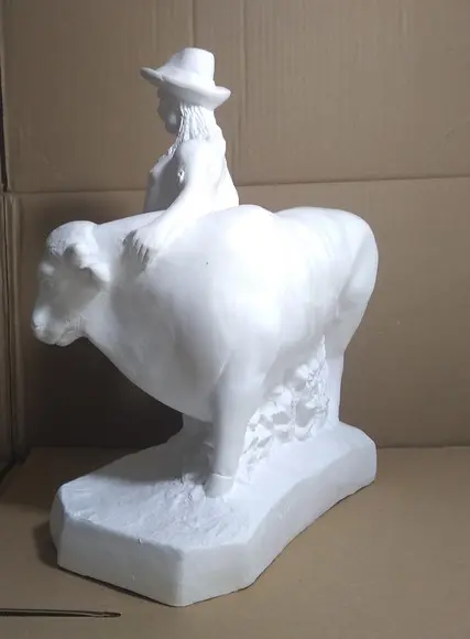 Imagem Boiadeiro com Boi Escultura do Baiano Boiadeiro C/boi