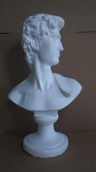 Imagem Busto David de Michelangelo em Gesso Cru para Pintar