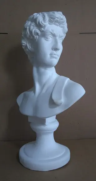 Imagem Busto David de Michelangelo em Gesso Cru para Pintar
