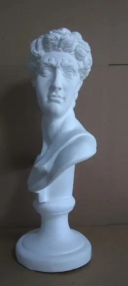 Imagem Busto David de Michelangelo em Gesso Cru para Pintar