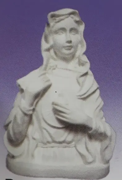 Imagem Busto de Maria Escultura em Gesso Cru para Pintar