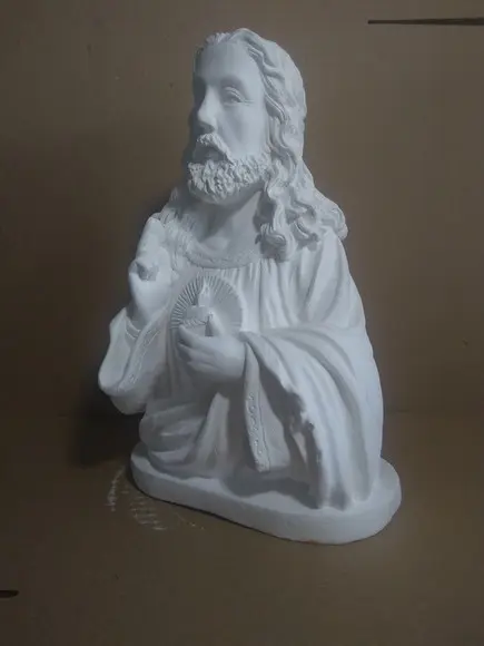 Imagem Busto de Jesus Escultura em Gesso Cru para Pintar