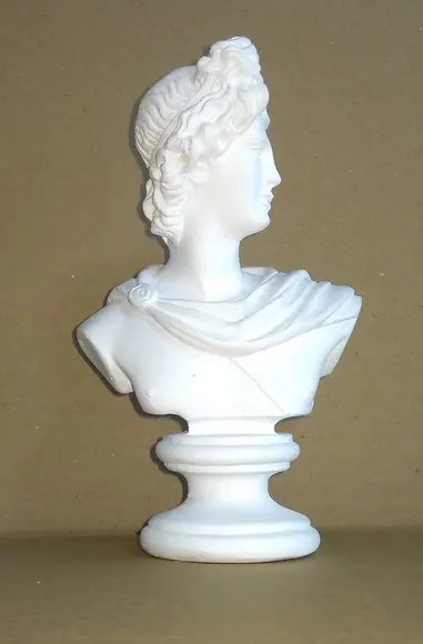 Imagem Busto Deus Grego Davi Eros Escultura Pequena 14cm