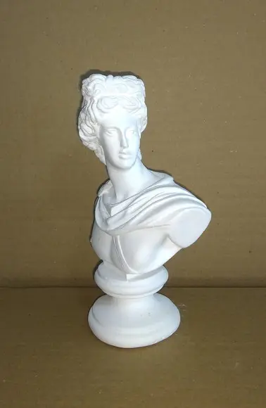 Imagem Busto Deus Grego Davi Eros Escultura Pequena 14cm