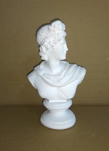 Imagem Busto Deus Grego Davi Eros Escultura Pequena 14cm