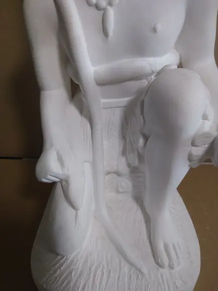 Imagem Caboclo Arariboia Escultura Índio com Cobra Serpente