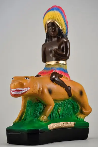 Imagem Caboclo Rei da Mata Escultura 100% em Gesso Natural