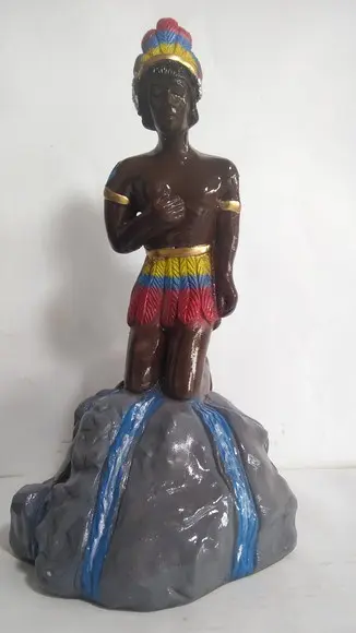 Imagem Caboclo Sete Cachoeiras Escultura 7 Cachoeira Grande