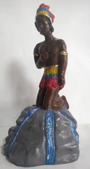 Imagem Caboclo Sete Cachoeiras Escultura 7 Cachoeira Grande