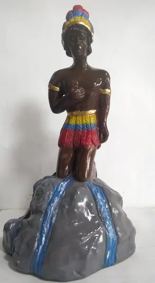 Imagem Caboclo Sete Cachoeiras Escultura 7 Cachoeira Grande