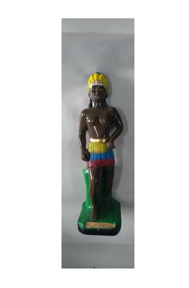 Imagem Caboclo Sete Estrelas em Pé Escultura Gesso Estatua