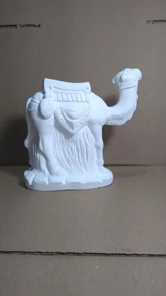 Imagem Camelo Escultura em Gesso Cru Camelo de Presépio 20cm