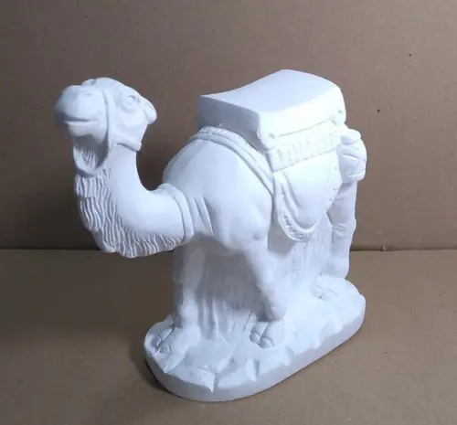Imagem Camelo Escultura em Gesso Cru Camelo de Presépio 20cm