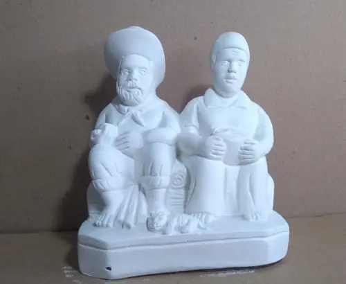 Imagem Casal de Preto Velho Escultura Pai João e Mãe Maria