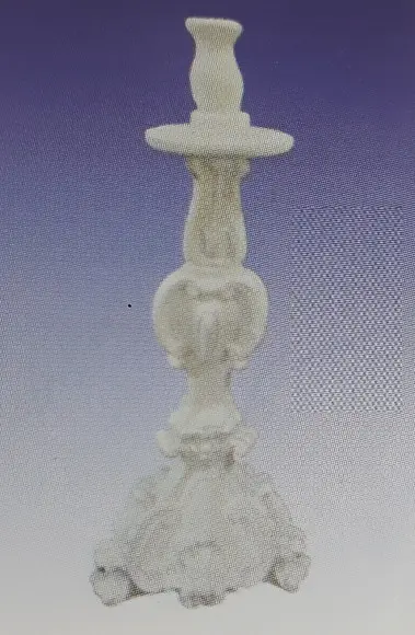 Imagem Castiçal Colonial Escultura em Gesso Cru para Pintar