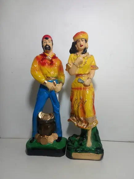 Imagem Cigana Carmencita + Cigano do Ouro Carmecita Vladimir