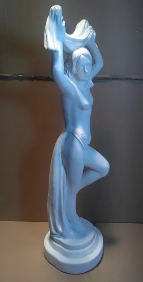 Imagem Cigana Dançando Escultura Dançarina Árabe Gesso Cru