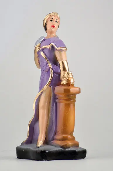Imagem Cigana do Leque Escultura 100% em Gesso Puro