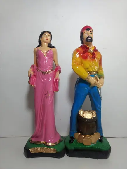 Imagem Cigana Paloma + Cigano do Ouro Casal Ciganos 30cm