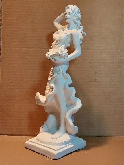 Imagem Cigana Sarita Escultura Cigana sem Nome em Gesso Cru