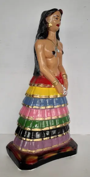 Imagem Cigana Sete Saias Fechada c Baralho Pomba Gira 7 Saia