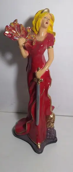 Imagem Cigana Yansã Co Leque Escultura 100% em Gesso