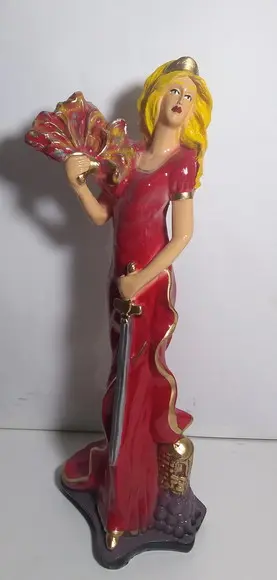 Imagem Cigana Yansã Co Leque Escultura 100% em Gesso