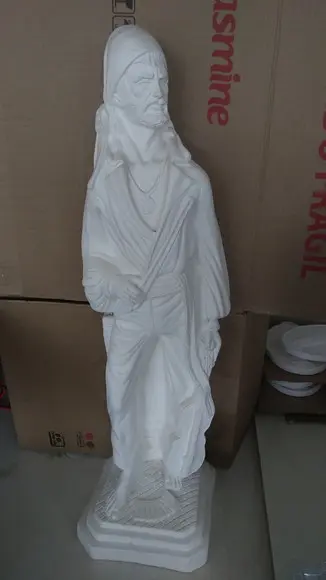 Imagem Cigano do Violino Escultura em Gesso Cru com Grande