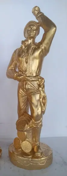 Imagem Cigano do Ouro Escultura do Cigano Vladimir c/ Moedas
