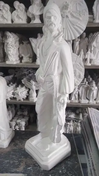 Imagem Cigano do Violino Escultura em Gesso Cru com Grande
