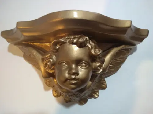 Imagem Console com Anjo Escultura Suporte P/colocar N Parede
