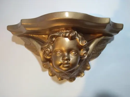 Imagem Console com Anjo Escultura Suporte P/colocar N Parede