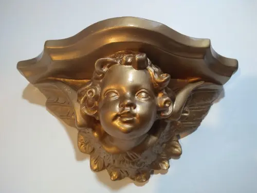 Imagem Console com Anjo Escultura Suporte P/colocar N Parede