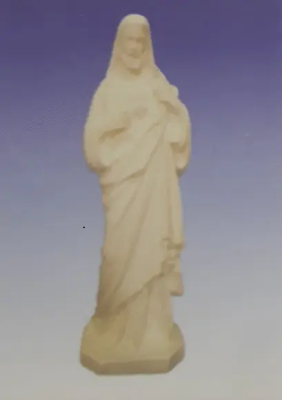 Imagem Coração de Jesus Escultura em Gesso Cru para Pintar