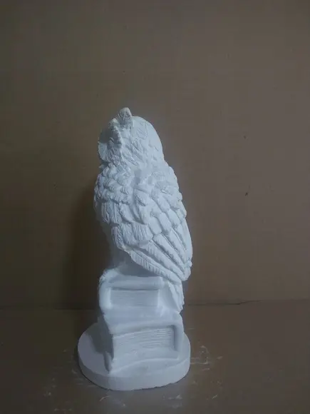 Imagem Coruja da Sabedoria em Gesso Cru para Pintar