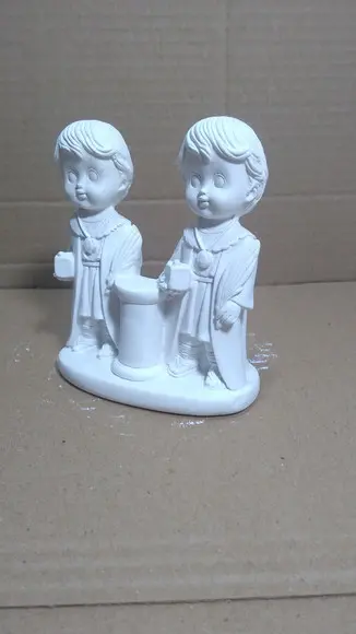 Imagem Cosme e Damião Escultura Cosme Damião Baby Gesso Cru