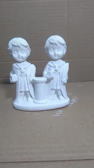 Imagem Cosme e Damião Escultura Cosme Damião Baby Gesso Cru